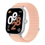 For Redmi Watch 5 / Watch 4 Woven Nylon Hook And Loop Fastener Watch Band(Milkshake Pink)