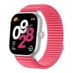 For Redmi Watch 5 / Watch 4 Woven Nylon Hook And Loop Fastener Watch Band(Red)