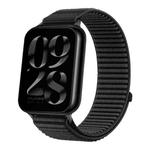 For Xiaomi Smart Band 9 Pro / 8 Pro Woven Nylon Hook And Loop Fastener Watch Band(Black)