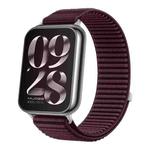 For Xiaomi Smart Band 9 Pro / 8 Pro Woven Nylon Hook And Loop Fastener Watch Band(Plum)