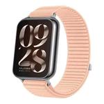 For Xiaomi Smart Band 9 Pro / 8 Pro Woven Nylon Hook And Loop Fastener Watch Band(Milkshake Pink)