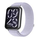 For Xiaomi Smart Band 9 Pro / 8 Pro Woven Nylon Hook And Loop Fastener Watch Band(Hyacinth Purple)