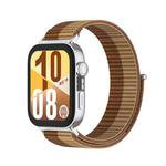 For Huawei Watch Fit 4 / Fit 4 Pro / Fit 3 Integrated Loop Nylon Watch Band(Light Brown)