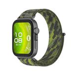 For Huawei Watch Fit 4 / Fit 4 Pro / Fit 3 Integrated Loop Nylon Watch Band(Camouflage Green)