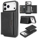 For iPhone 17 Pro Max Kalebol Strong Magnetic MagSafe Tri-Fold Wallet Leather Phone Case(Black)