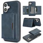 For iPhone 17 Kalebol Strong Magnetic MagSafe Tri-Fold Wallet Leather Phone Case(Blue)