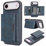 For iPhone 17 Air Kalebol Strong Magnetic MagSafe Tri-Fold Wallet Leather Phone Case(Blue)