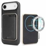 For iPhone 17 Air Kalebol Slim MagSafe Ring Magnetic Card Bag Leather Phone Case(Black)