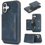 For iPhone 17 Kalebol Strong MagSafe Magnetic Two-Fold Card Bag Leather Phone Case(Blue)