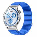 18mm Woven Nylon Hook And Loop Fastener Watch Band(Klein Blue)