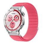 18mm Woven Nylon Hook And Loop Fastener Watch Band(Red)