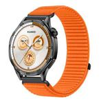 22mm Woven Nylon Hook And Loop Fastener Watch Band(Orange)