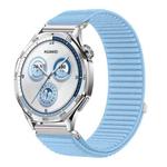22mm Woven Nylon Hook And Loop Fastener Watch Band(Island Blue)