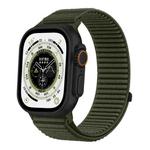 For Apple Watch 46mm / 49mm / 45mm / 44mm Wild Mountain Texture Woven Nylon Watch Band(Spruce Green)