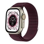 For Apple Watch 46mm / 49mm / 45mm / 44mm Wild Mountain Texture Woven Nylon Watch Band(Plum)