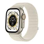 For Apple Watch 46mm / 49mm / 45mm / 44mm Wild Mountain Texture Woven Nylon Watch Band(Starlight)
