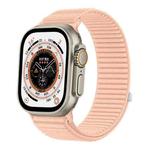 For Apple Watch 42mm / 41mm / 40mm / 38mm Wild Mountain Texture Woven Nylon Watch Band(Milkshake Pink)