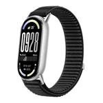 For Xiaomi Smart Band 10 / 9 / 8 Woven Nylon Hook And Loop Fastener Watch Band(Black)