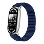 For Xiaomi Smart Band 10 / 9 / 8 Woven Nylon Hook And Loop Fastener Watch Band(Azure)
