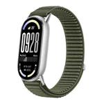 For Xiaomi Smart Band 10 / 9 / 8 Woven Nylon Hook And Loop Fastener Watch Band(Spruce Green)
