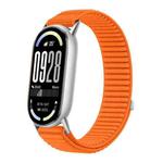 For Xiaomi Smart Band 10 / 9 / 8 Woven Nylon Hook And Loop Fastener Watch Band(Orange)