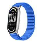 For Xiaomi Smart Band 10 / 9 / 8 Woven Nylon Hook And Loop Fastener Watch Band(Klein Blue)