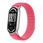 For Xiaomi Smart Band 10 / 9 / 8 Woven Nylon Hook And Loop Fastener Watch Band(Red)