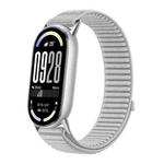 For Xiaomi Smart Band 10 / 9 / 8 Woven Nylon Hook And Loop Fastener Watch Band(Gray)