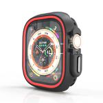 For Apple Watch Ultra 49mm  Two-Color Half Wrap PC Protective Case(Red)