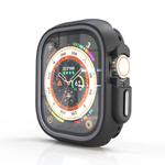 For Apple Watch Ultra 49mm  Two-Color Half Wrap PC Protective Case(Gray)