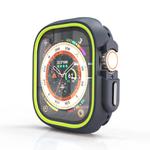 For Apple Watch Ultra 49mm  Two-Color Half Wrap PC Protective Case(Yellow)