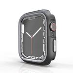 For Apple Watch 44mm / 45mm Two-Color Half Wrap PC Protective Case(Gray)