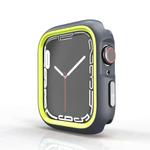 For Apple Watch 44mm / 45mm Two-Color Half Wrap PC Protective Case(Yellow)
