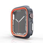 For Apple Watch 44mm / 45mm Two-Color Half Wrap PC Protective Case(Orange)