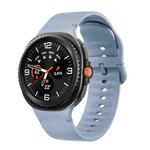 For Samsung Galaxy Watch 8 40mm / 44mm Solid Color Stitched Silicone Watch Band, Size:M(Jewel Blue)