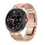 For Samsung Galaxy Watch 8 40mm / 44mm Bamboo Joint Stainless Steel Watch Band(Rose Gold)