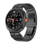 For Samsung Galaxy Watch 8 40mm / 44mm Bamboo Joint Stainless Steel Watch Band(Black)