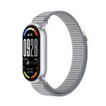 For Xiaomi Smart Band 10 / 9 / 8 Tail Style Nylon Hook And Loop Fastener Watch Band(Gray)