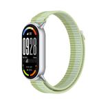 For Xiaomi Smart Band 10 / 9 / 8 Tail Style Nylon Hook And Loop Fastener Watch Band(Mint Green)