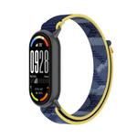 For Xiaomi Smart Band 10 / 9 / 8 Tail Style Nylon Hook And Loop Fastener Watch Band(Quiet Blue)
