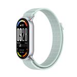 For Xiaomi Smart Band 10 / 9 / 8 Tail Style Nylon Hook And Loop Fastener Watch Band(Light Green)