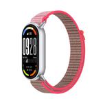 For Xiaomi Smart Band 10 / 9 / 8 Tail Style Nylon Hook And Loop Fastener Watch Band(Neon)