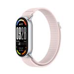 For Xiaomi Smart Band 10 / 9 / 8 Tail Style Nylon Hook And Loop Fastener Watch Band(Pink)