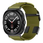 For Samsung Galaxy Watch Ultra 47mm Kalebol Braided Nylon Sport Watch Band(Army Green)