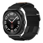 For Samsung Galaxy Watch Ultra 47mm Kalebol Braided Nylon Sport Watch Band(Black)