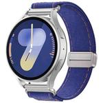 18mm Kalebol Cool Denim Magnetic Buckle Watch Band(Dark Blue)