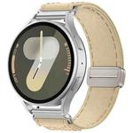 18mm Kalebol Cool Denim Magnetic Buckle Watch Band(Apricot)
