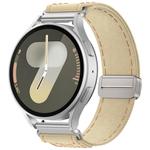 22mm Kalebol Cool Denim Magnetic Buckle Watch Band(Apricot)