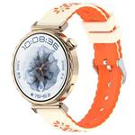 18mm Two Color Sunflower Silicone Watch Band(Starlight Orange)
