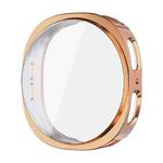 For Samsung Galaxy Watch8 44mm ENKAY Hat-Prince Full Coverage Electroplated Soft TPU Case with Screen Protection(Rose Gold)